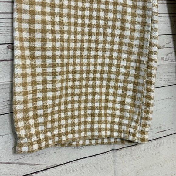 Princess Polly White Cream Checkered Wide Leg Pants Size 6 - Picture 3 of 8